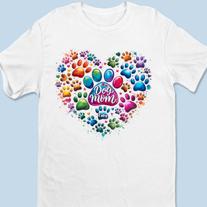 Pawfectly Colorful Heart -  Dog Personalized Custom Unisex T-shirt, Premium T-shirt, Hoodie - Mother's Day, Gift For Pet Owners, Pet Lovers