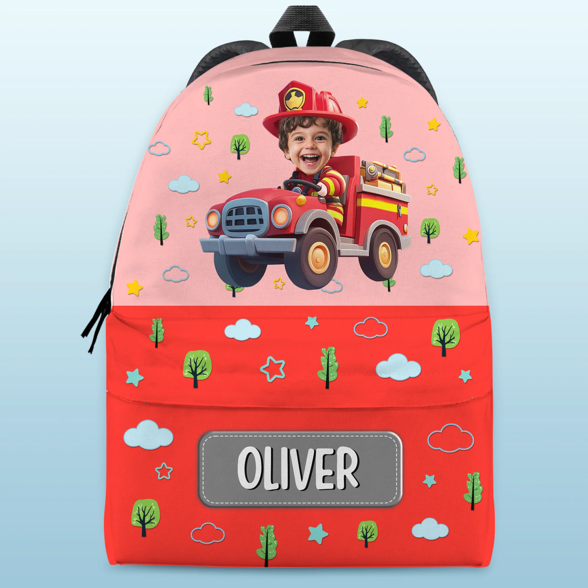 Sac à dos photo personnalisé pour enfants – Cadeaux de rentrée scolaire personnalisés pour enfants – Mode Héros en formation