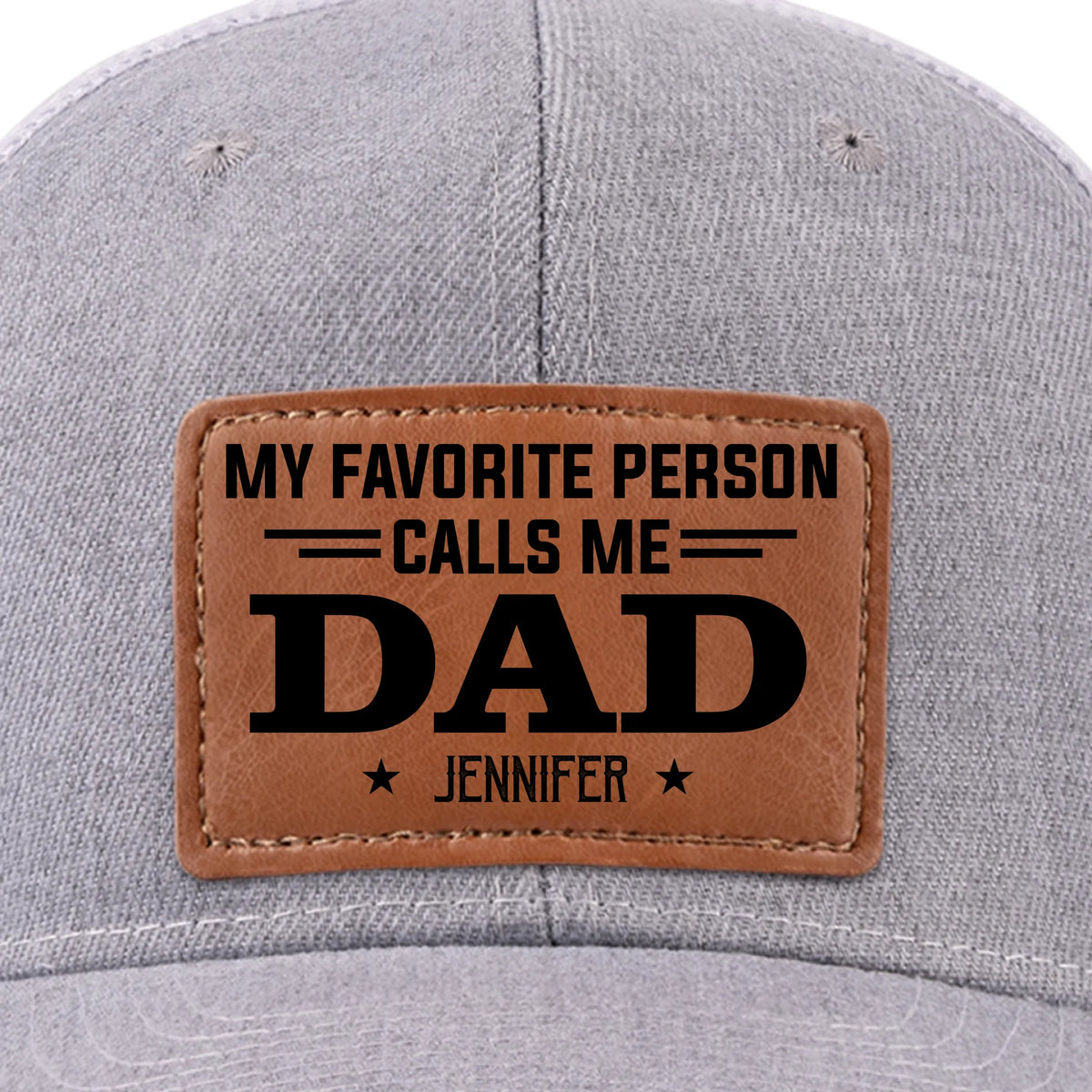 Heureux d'être appelé papa - Chapeau personnalisé en cuir avec patch - Fête des pères, cadeau pour papa, grand-père