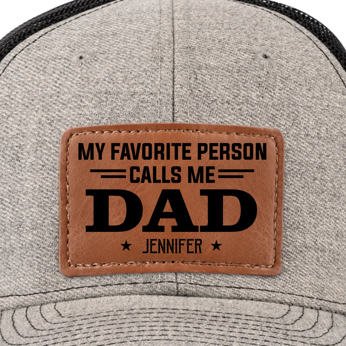 Heureux d'être appelé papa - Chapeau personnalisé en cuir avec patch - Fête des pères, cadeau pour papa, grand-père
