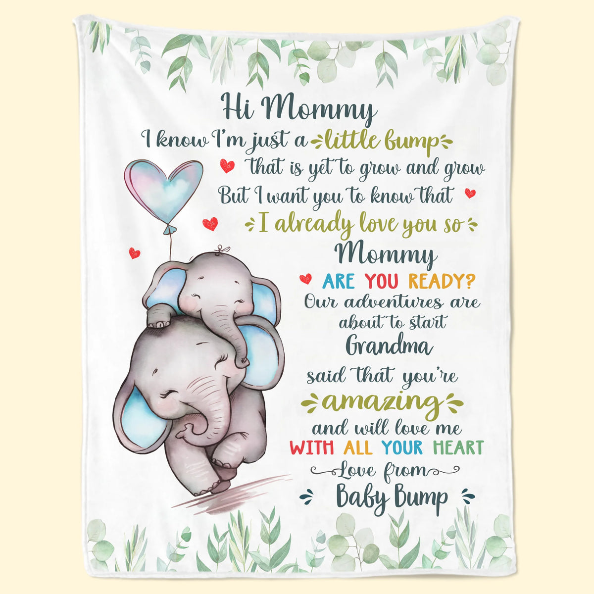 Déjà votre bébé, aimé pour toujours - Couverture personnalisée pour la famille - Cadeau de fête des mères, cadeau de baby shower, cadeau pour la première maman