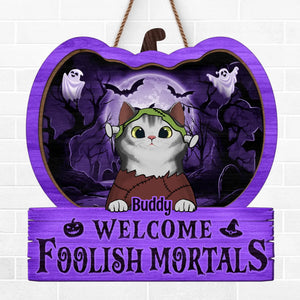 Sorcière, mieux vaut avoir mes friandises ! Panneau en bois personnalisé pour chat, décoration d'intérieur ! Cadeau d'Halloween pour les propriétaires et les amoureux des animaux.