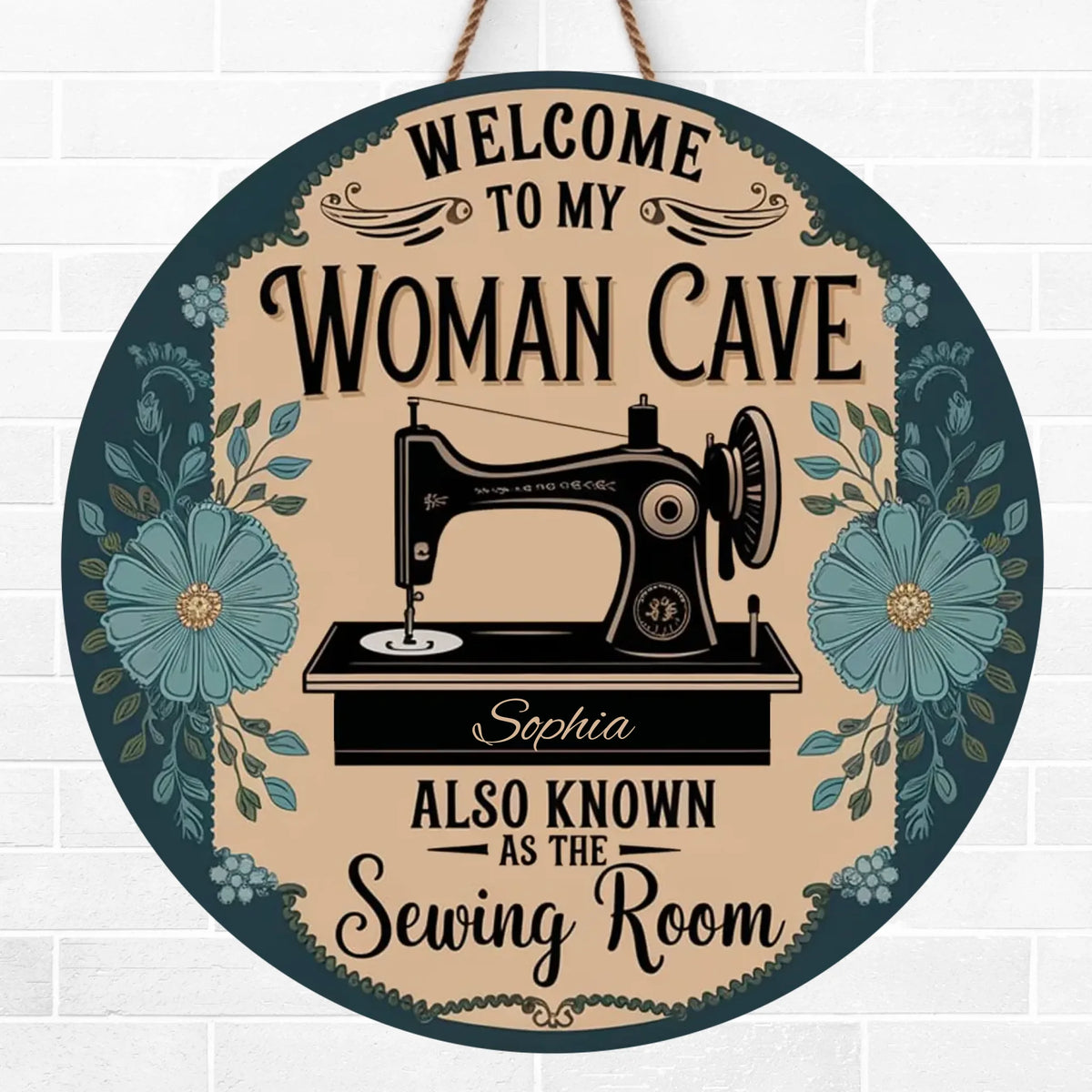 Bienvenue dans ma caverne de femme - Panneau en bois personnalisé pour décoration d'intérieur - Cadeau de pendaison de crémaillère pour vous-même, vos meilleurs amis, vos frères et sœurs, les membres de votre famille