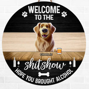 Partez sans friandises pour chien ! Panneau en bois personnalisé pour décoration d'intérieur, cadeau de pendaison de crémaillère pour propriétaires et amoureux des animaux.