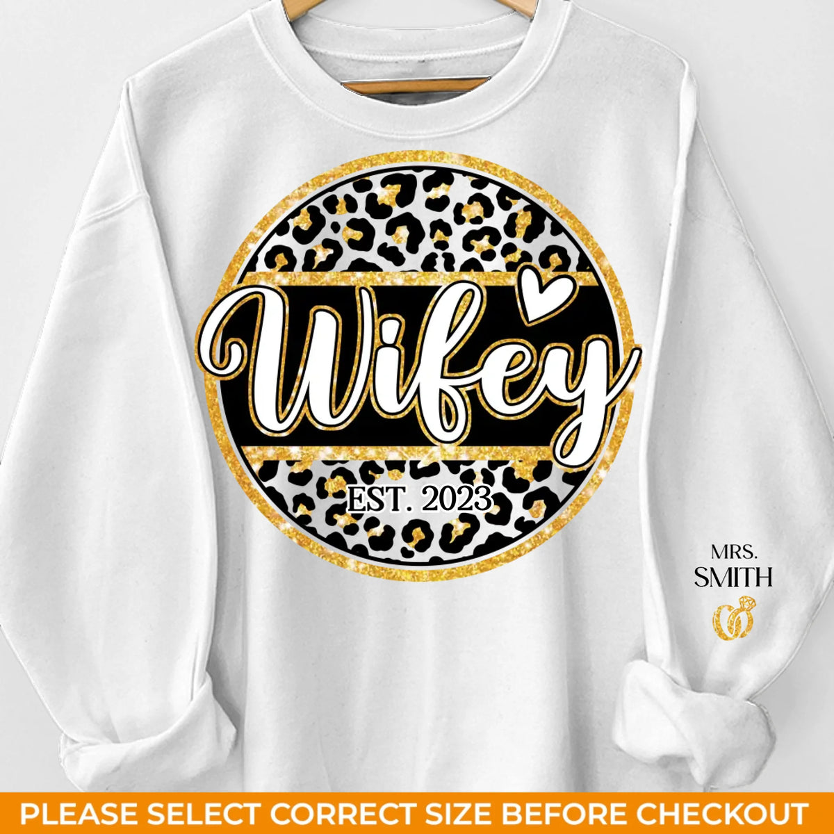 I Love My Wife - Couple Personalized Custom Unisex Sweatshirt With Design On Sleeve - Gift For Husband Wife, Anniversary