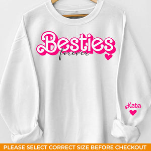 Les amis sont les frères et sœurs que Dieu ne nous a jamais donnés - Sweat-shirt unisexe personnalisé avec motif sur la manche - Cadeau pour meilleures amies, meilleures amies, sœurs