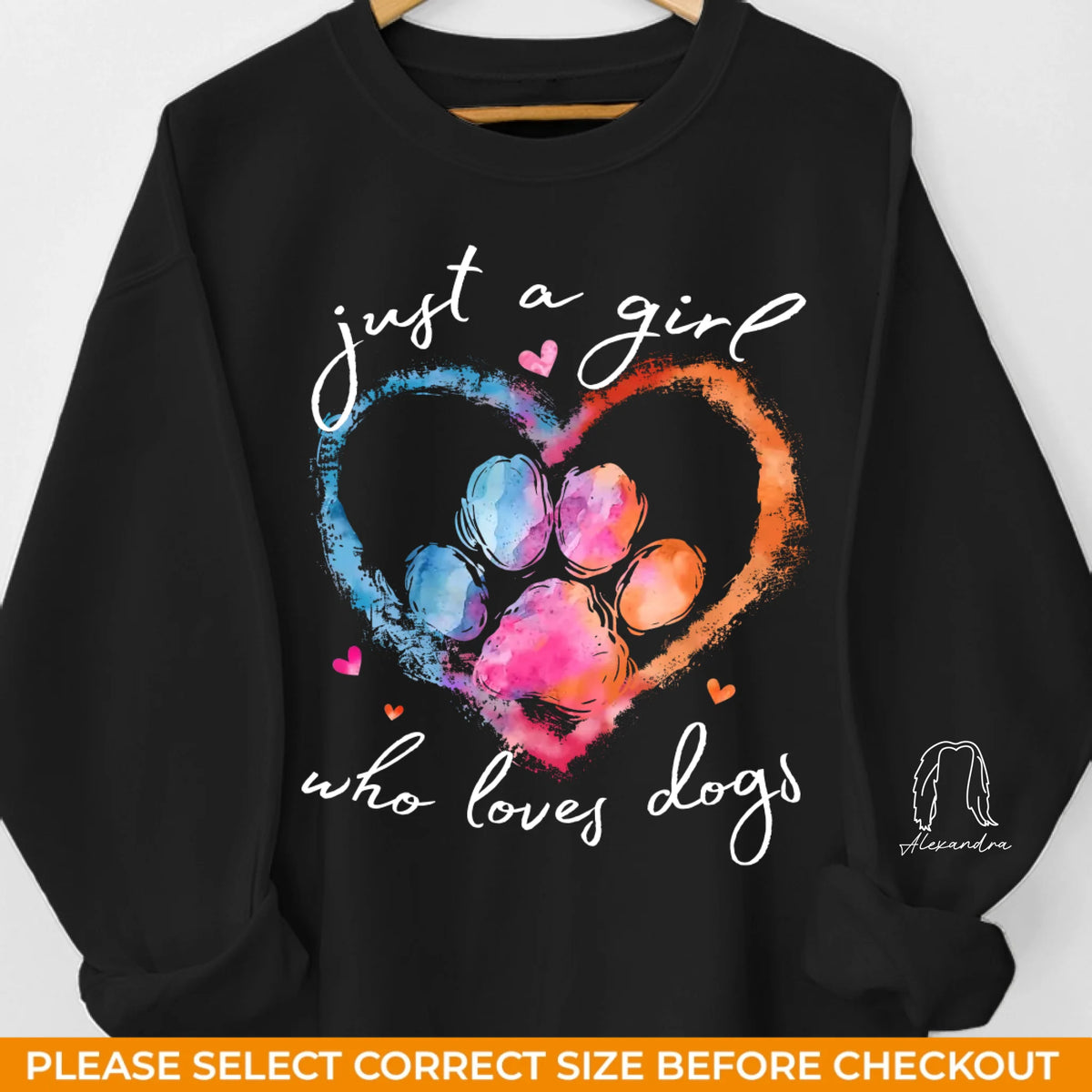 L'amour a quatre pattes - Sweat-shirt unisexe personnalisé pour chien et chat avec motif sur la manche - Cadeau pour les propriétaires et les amoureux des animaux