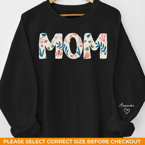La maison est là où se trouve grand-mère - Sweat-shirt unisexe personnalisé avec motif sur la manche - Cadeau pour maman et grand-mère