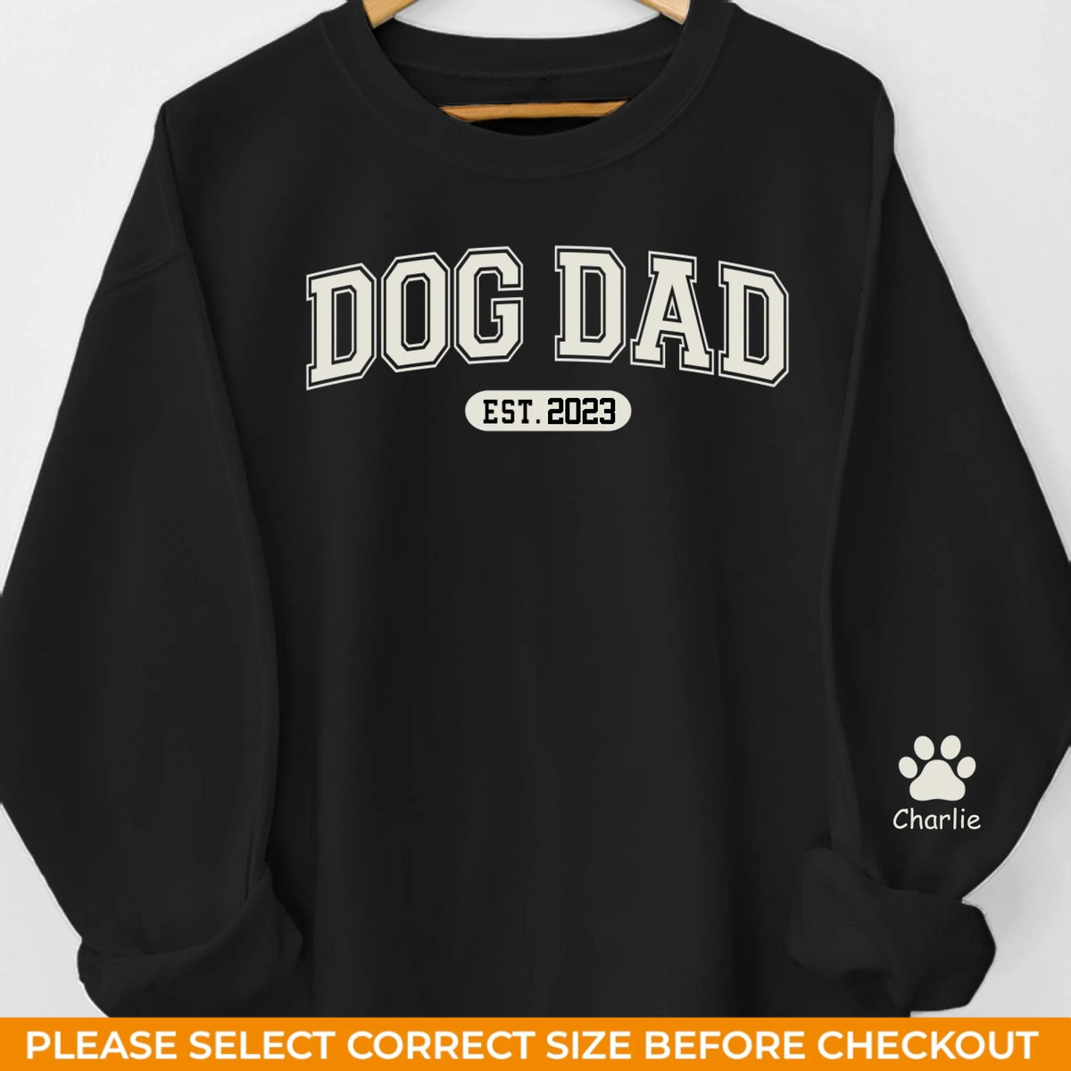 Travaillez dur pour être un papa sexy - Sweat-shirt unisexe personnalisé pour chien et chat avec motif sur la manche - Cadeau pour propriétaires d'animaux et amoureux des animaux