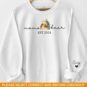 Votre amour est le fil qui unit notre famille - Sweat-shirt unisexe personnalisé avec motif sur la manche - Cadeau de Noël pour maman, grand-mère