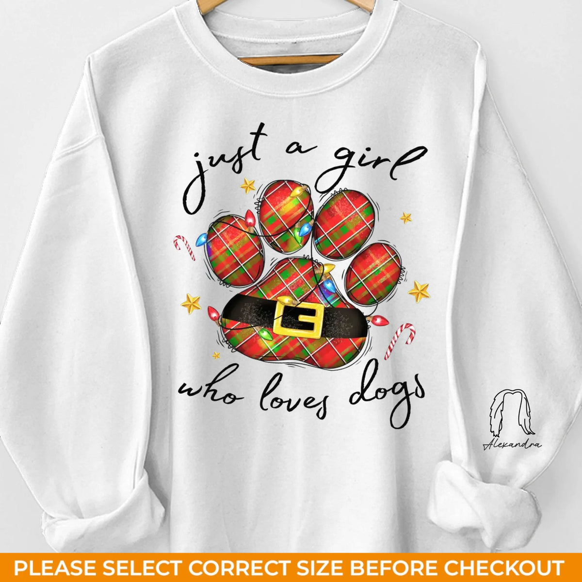 Déchaînez la joie de Noël ! Sweat-shirt unisexe personnalisé pour chien et chat avec motif sur la manche. Cadeau de Noël pour les propriétaires et les amoureux des animaux.