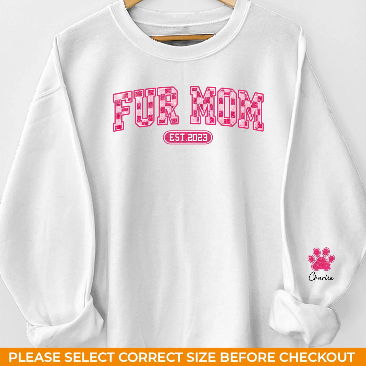 I'm A Cool Fur Mom - Dog & Cat Personalized Custom Unisex Sweatshirt With Design On Sleeve - Gift For Pet Owners, Pet Lovers