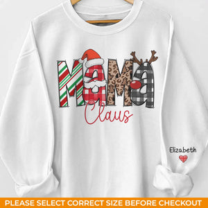L'amour de grand-mère brille de mille feux à Noël - Sweat-shirt unisexe personnalisé avec motif sur la manche - Cadeau de Noël pour maman et grand-mère