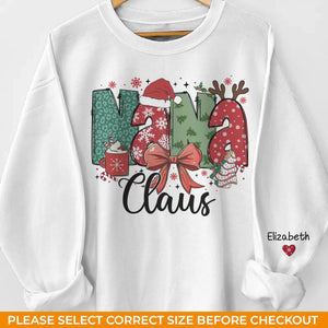 Noël est plus joyeux quand il est rempli de l'amour de grand-mère - Sweat-shirt unisexe personnalisé avec motif sur la manche - Cadeau de Noël pour maman et grand-mère