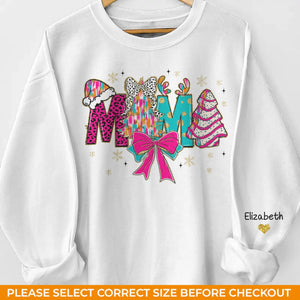 Nothing Shines Brighter Than A Grandmother’s Love - Family Personalized Custom Unisex Sweatshirt With Design On Sleeve - Christmas Gift For Mom, Grandma