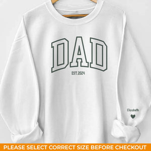 Être père est un titre, mais être papa est un privilège - Sweat-shirt unisexe personnalisé avec motif sur la manche - Cadeau pour papa, grand-père