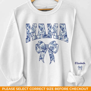 L'amour commence avec maman - Sweat-shirt unisexe personnalisé avec motif sur la manche - Fête des Mères, cadeau pour maman, grand-mère