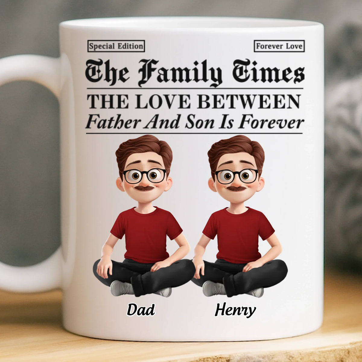 Custom Mug - Personalized Birthday Gifts For Mom, Dad, Daughter, Son - Growing Up Together With Love