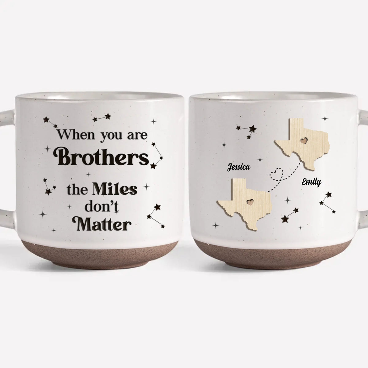 La famille est à jamais dans nos cœurs - Mug personnalisé en céramique imprimé pour la famille - Cadeau de Noël pour les membres de la famille