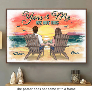 Notre histoire d'amour comprend un chapitre sur les animaux - Affiche horizontale personnalisée pour chien - Cadeau pour couples, propriétaires d'animaux, amoureux des animaux
