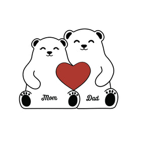 My Family Is My Life - Family Personalized Custom Bear Shaped Wooden Art Puzzle - Wooden Pet Carvings, Wood Sculpture Table Ornaments, Carved Wood Decor - Gift For Family Members