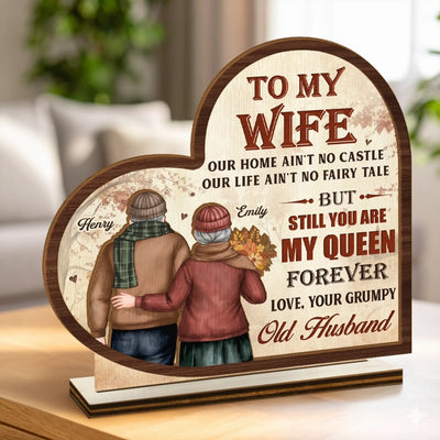 Custom 2-Layered Wooden Plaque - Personalized Anniversary Wedding Gifts For Husband And Wife, Him And Her - You Are My Calm