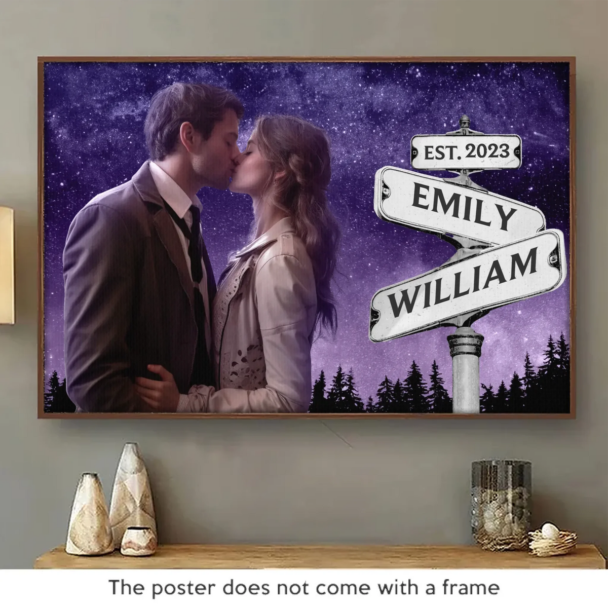 Photo personnalisée « Je tombe toujours amoureux de toi tous les jours » - Affiche horizontale personnalisée pour couple - Cadeau pour mari et femme, anniversaire