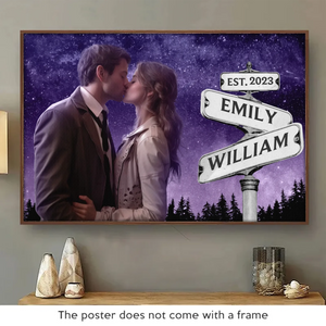 Photo personnalisée « Je tombe toujours amoureux de toi tous les jours » - Affiche horizontale personnalisée pour couple - Cadeau pour mari et femme, anniversaire