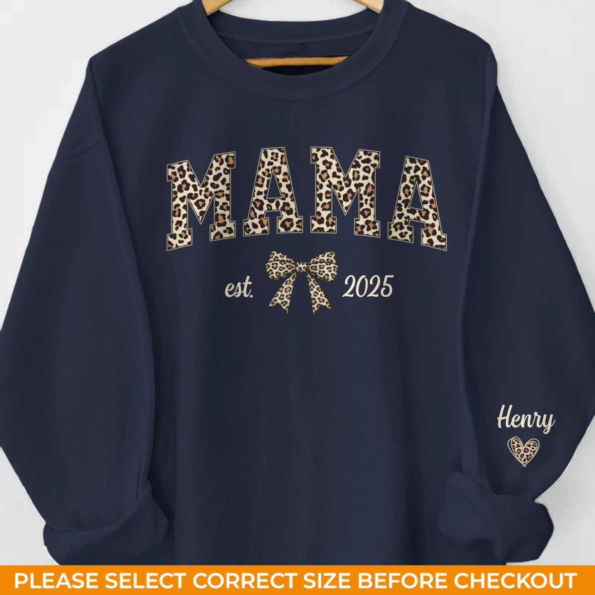 Custom Unisex Sweatshirt, Hoodie With Design On Sleeve - Personalized Mother's Day Gifts For Mom, Grandma - Born To Be Mama