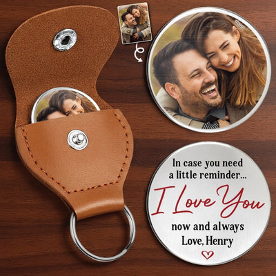Custom Photo A Little Hug Goes A Long Way - Couple Personalized Custom Pocket Hug - Gift For Husband Wife, Anniversary