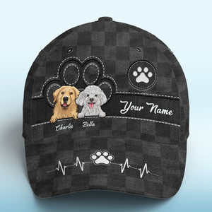 L'amour vient en fourrure et en pattes noir - Casquette personnalisée pour chien et chat, casquette classique à imprimé intégral - Nouveauté, cadeau pour propriétaires et amoureux des animaux