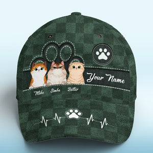 L'amour se présente en fourrure et pattes vertes - Casquette personnalisée pour chien et chat, imprimé intégral - Nouveauté, cadeau pour propriétaires et amoureux des animaux