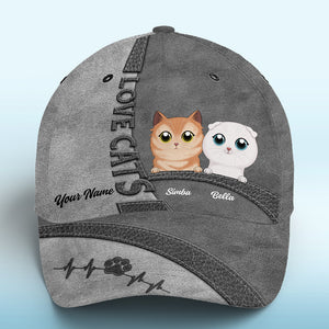 Quel plus beau cadeau que l'amour d'un chat noir ? Chapeau personnalisé avec imprimé chat, casquette classique ! Nouveauté, cadeau pour les propriétaires d'animaux et les amoureux des animaux.