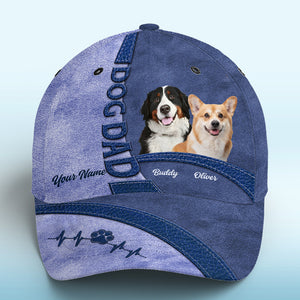 Photo personnalisée « La vie est meilleure avec de la fourrure » bleu bébé – Chapeau personnalisé pour chien et chat, casquette classique à imprimé intégral – Nouveauté, cadeau pour propriétaires et amoureux des animaux