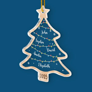 Joyeux Noël ! Décoration de Noël personnalisée en acrylique. Cadeau de Noël pour les membres de la famille.