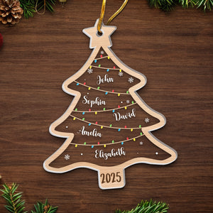 Joyeux Noël ! Décoration de Noël personnalisée en acrylique. Cadeau de Noël pour les membres de la famille.