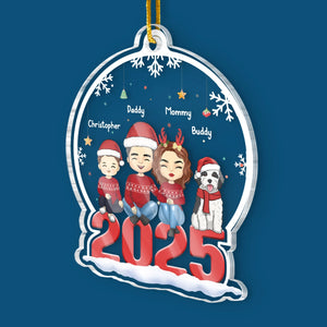 Noël est un moment pour la famille - Ornement personnalisé pour la famille - Forme personnalisée en acrylique - Cadeau de Noël pour les membres de la famille