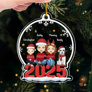 Noël est un moment pour la famille - Ornement personnalisé pour la famille - Forme personnalisée en acrylique - Cadeau de Noël pour les membres de la famille