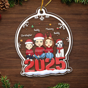 Noël est un moment pour la famille - Ornement personnalisé pour la famille - Forme personnalisée en acrylique - Cadeau de Noël pour les membres de la famille