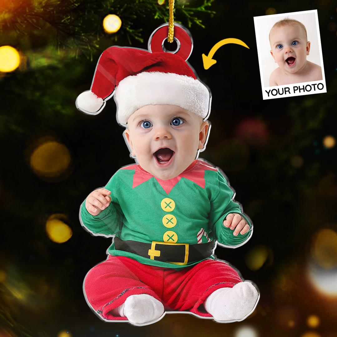 Photo personnalisée Le miracle de la vie - Ornement personnalisé familial - Forme personnalisée en acrylique - Cadeau de Noël pour bébé, enfant et nouveau-né