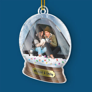 Custom Photo Making Memories One Campsite At A Time - Camping Personalized Custom Ornament - Acrylic Custom Shaped - Christmas Gift For Couple, Husband Wife, Camping Lovers