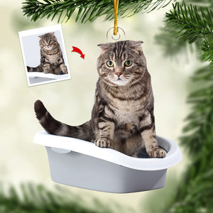 Photo personnalisée à mon endroit préféré - Décoration personnalisée pour chien et chat - Forme personnalisée en acrylique - Cadeau de Noël pour les propriétaires et les amoureux des animaux