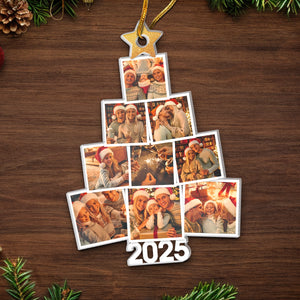 Photo personnalisée Famille Le sapin de Noël parfait - Ornement personnalisé familial personnalisé - Forme personnalisée en acrylique - Cadeau de Noël pour les membres de la famille