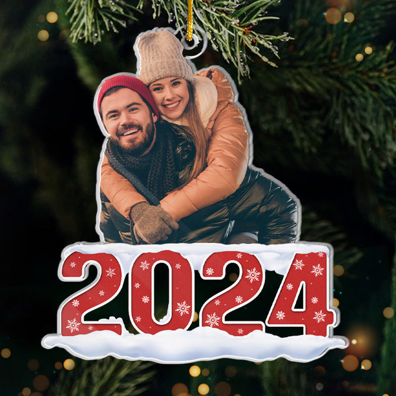 Photo personnalisée « Ensemble pour toujours » – Ornement personnalisé pour couple – Forme personnalisée en acrylique – Cadeau de Noël pour mari et femme, anniversaire