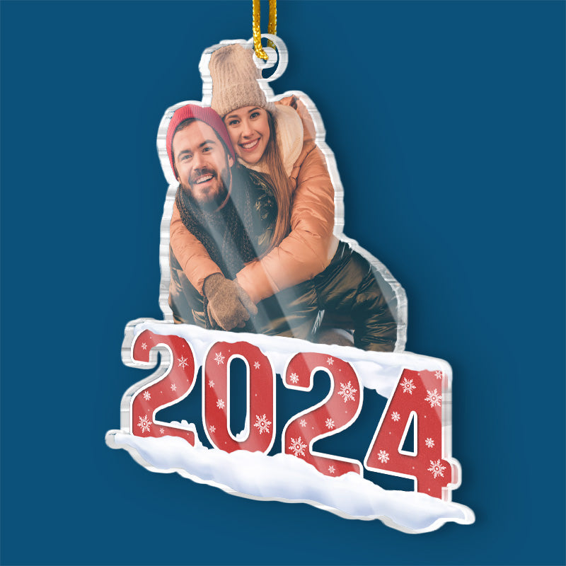 Photo personnalisée « Ensemble pour toujours » – Ornement personnalisé pour couple – Forme personnalisée en acrylique – Cadeau de Noël pour mari et femme, anniversaire