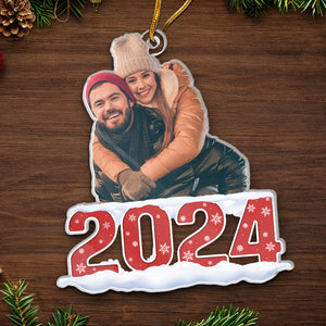 Photo personnalisée « Ensemble pour toujours » – Ornement personnalisé pour couple – Forme personnalisée en acrylique – Cadeau de Noël pour mari et femme, anniversaire