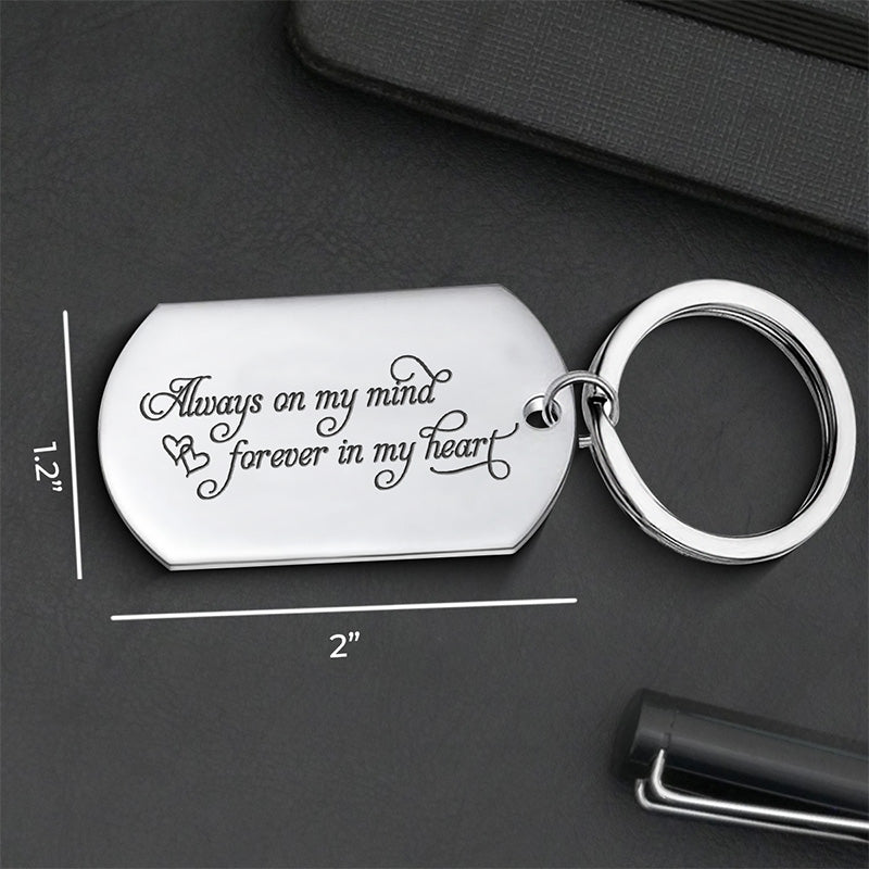 Toujours dans mon esprit, pour toujours dans mon cœur - Porte-clés personnalisé