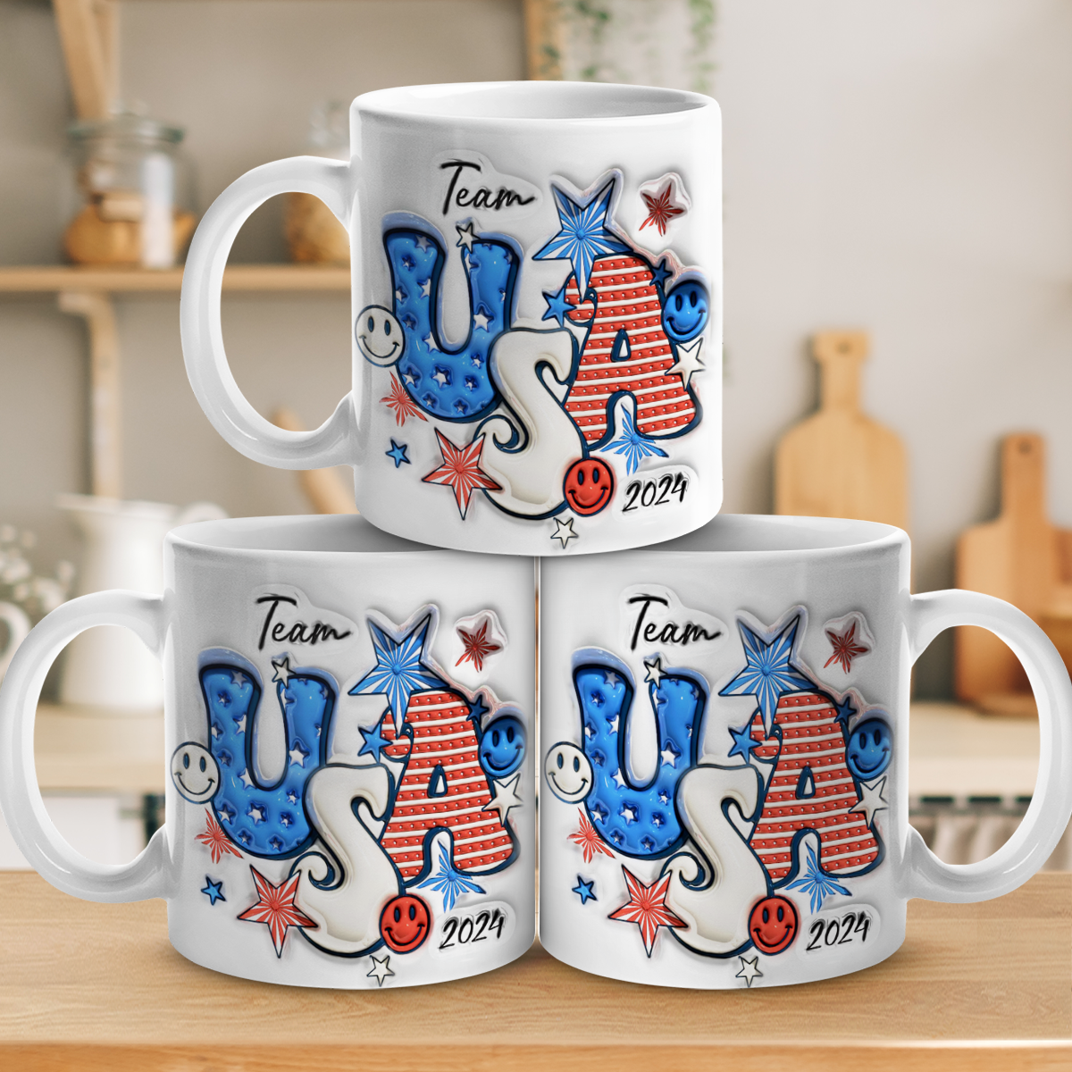 La passion avant tout et tout se mettra en place - Mug imprimé effet gonflable 3D des Jeux olympiques - Vacances olympiques, cadeau pour les membres de la famille, les meilleurs amis