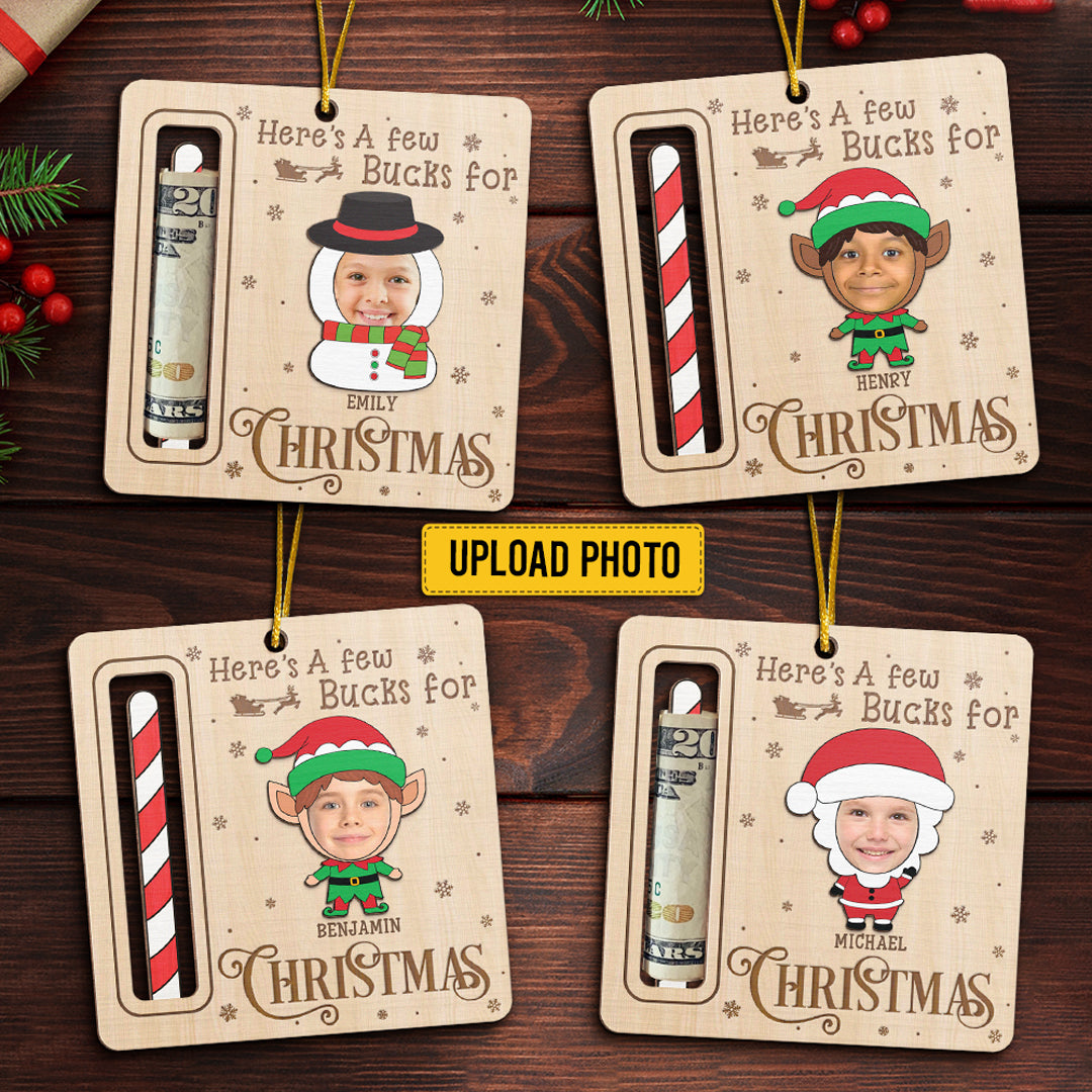 Custom Photo Gifts Of Time And Love - Family Personalized Custom Ornament, Money Holder - Wood Custom Shaped - Christmas Gift For Baby Kids, Family Members