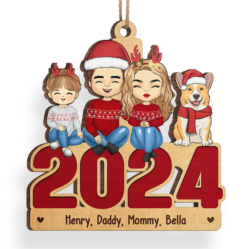 La famille fait fondre mon cœur ! Décoration personnalisée pour la famille ! Bois en forme personnalisée ! Cadeau de Noël pour les membres de la famille